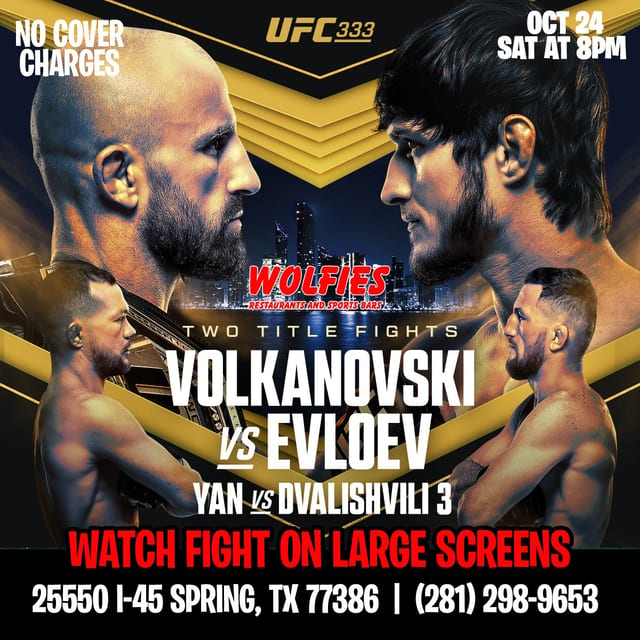 UFC 333: Volkanovski vs. Evloev โ Two Title Fights