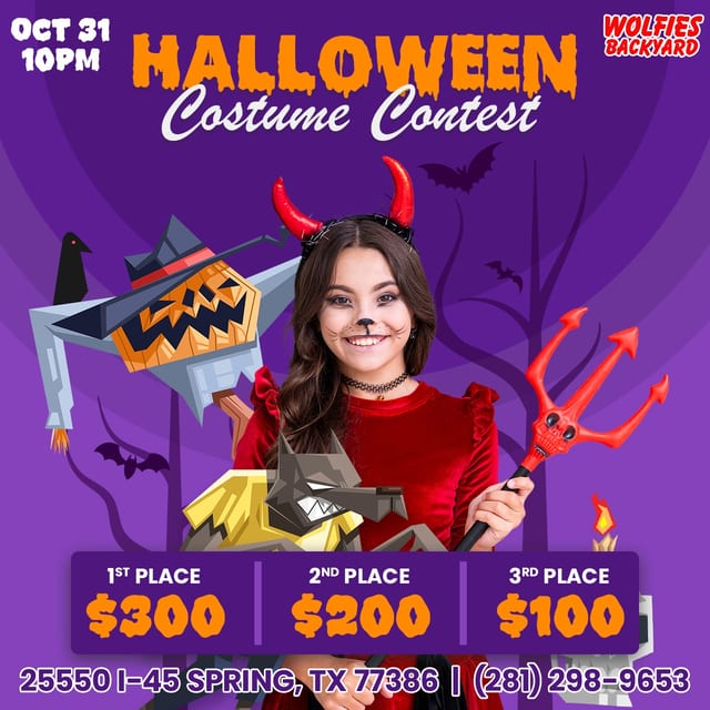 Halloween Costume Contest at Wolfies Backyard 🎃