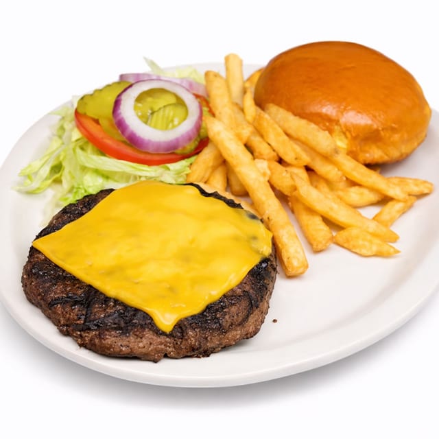 Wolfies Cheese Burger Lunch.