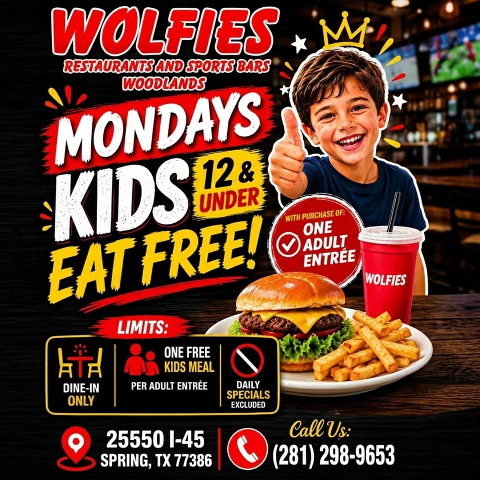 Mondays Just Got Better: Kids Eat Free at Wolfies!