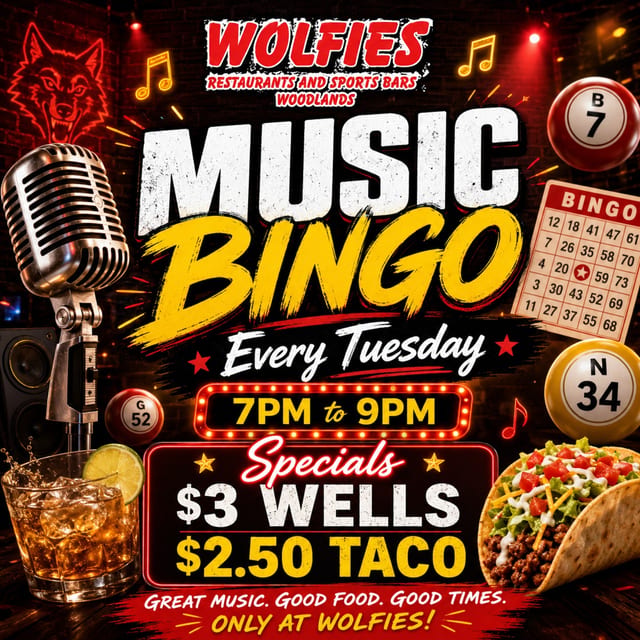 Music Bingo Night at Wolfies