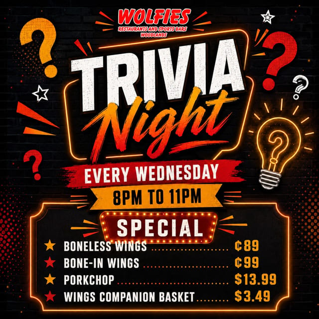 Trivia Night at Wolfies!