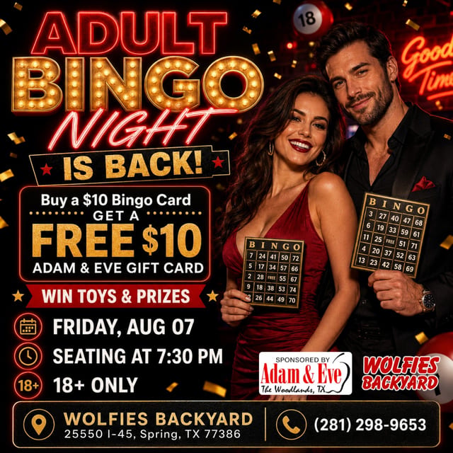 Adult Bingo Night Is Back!